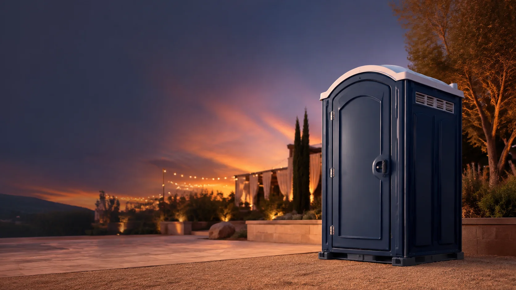 Portable restroom shown for rental planning in Carson City, NV